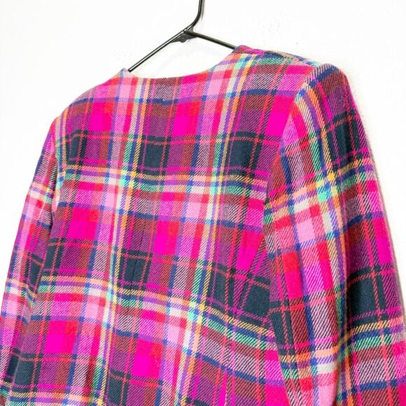 Lord & Taylor 100% Wool Gold Buttons Plaid Blazer Vintage - Picture 8 of 11